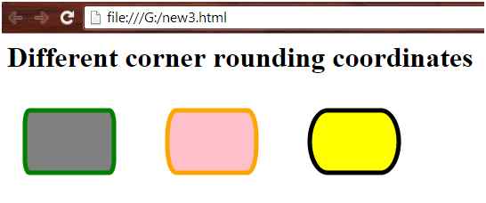 Rectangle with different corner